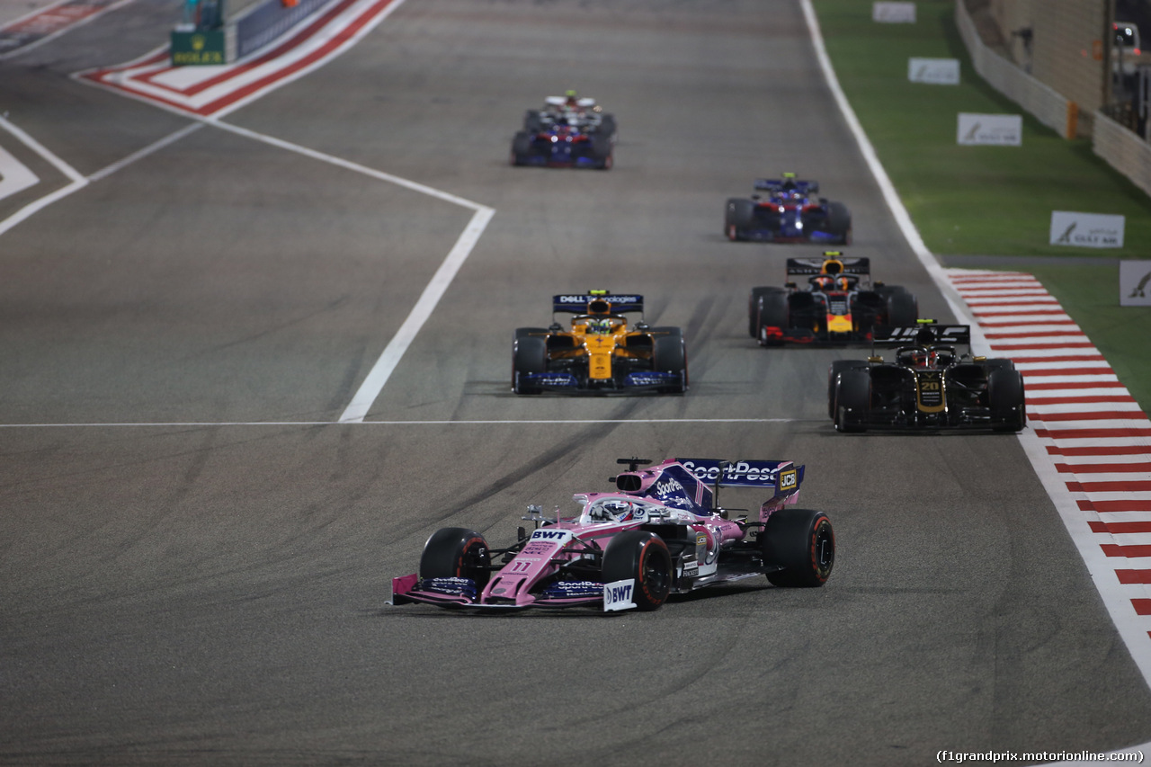 GP BAHRAIN, 31.03.2019- Gara, Sergio Perez (MEX) Racing Point F1 RP19