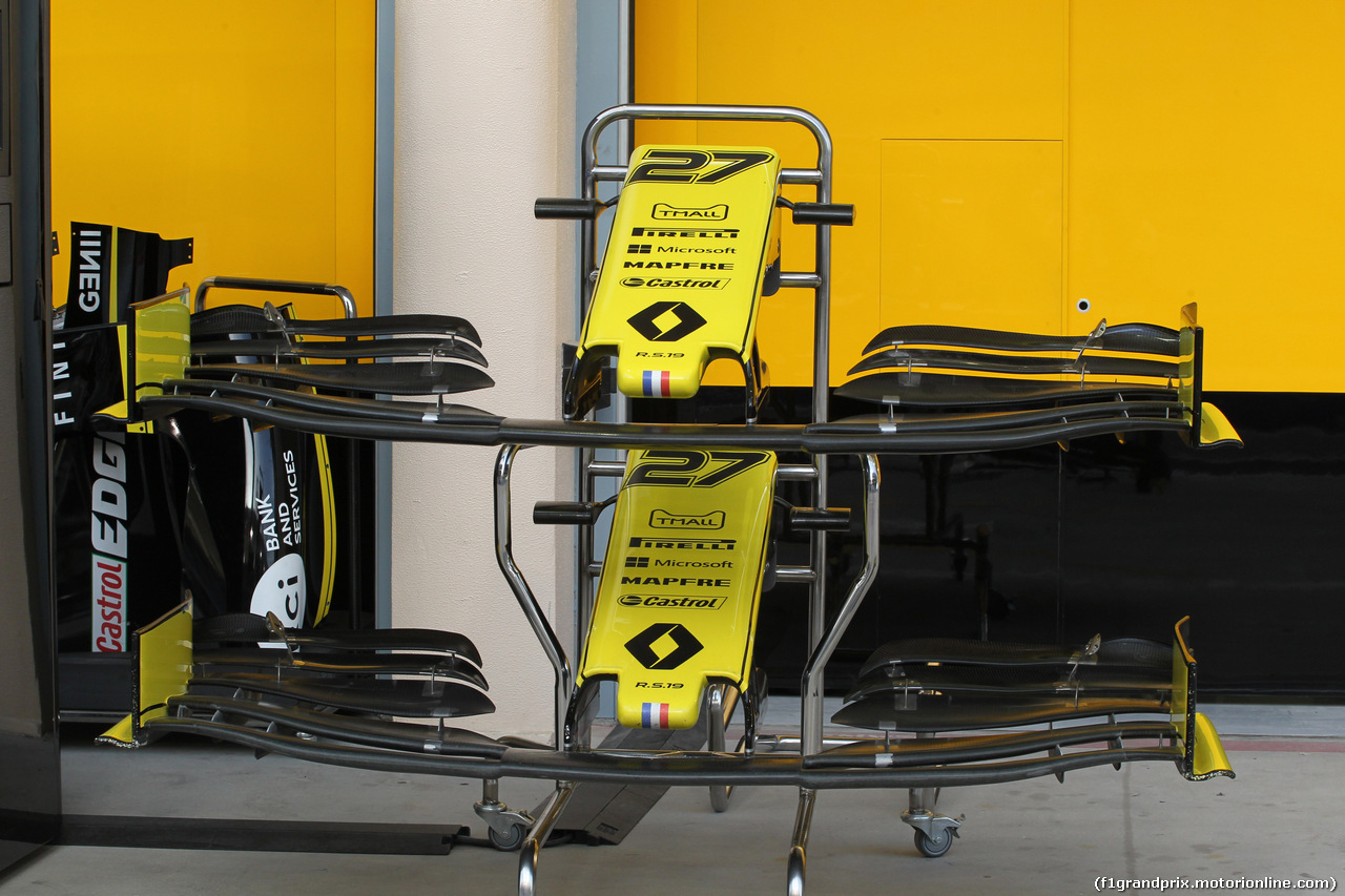 GP BAHRAIN, 28.03.2019- Renault Sport F1 Team RS19 Frontal Wing