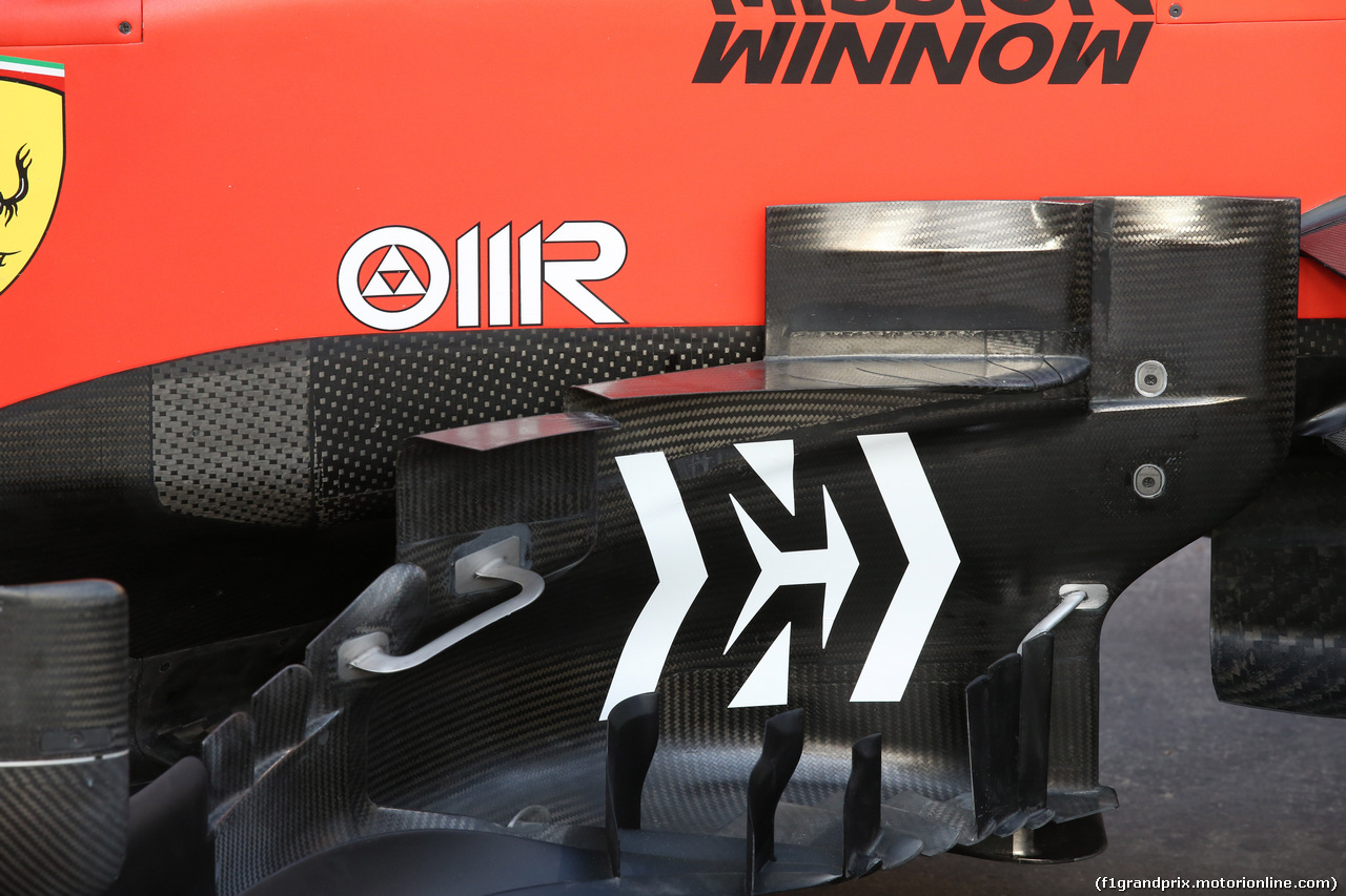 GP BAHRAIN, 28.03.2019- Ferrari SF90 badge boarddetail