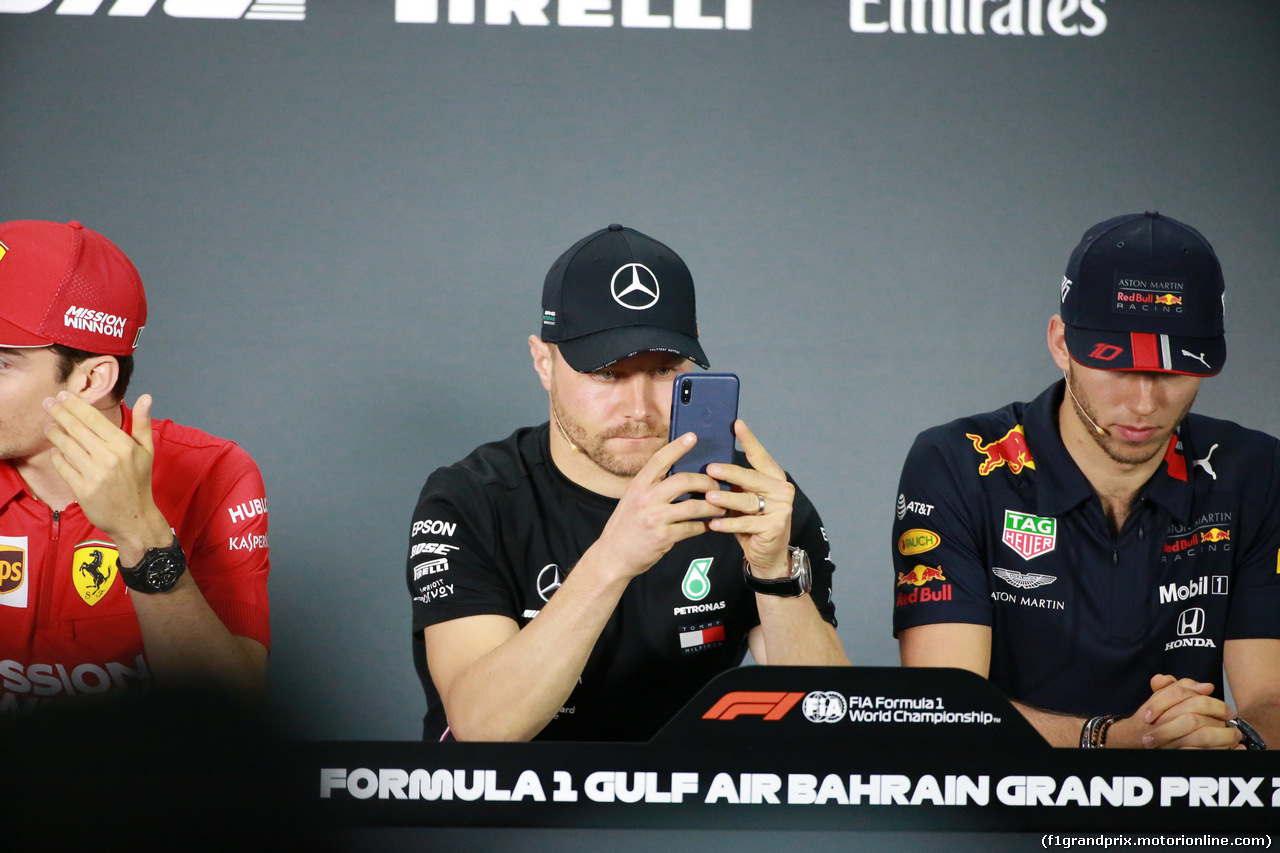 GP BAHRAIN, 28.03.2019- Official Fia press conference, Valtteri Bottas (FIN) Mercedes AMG F1 W10 EQ Power