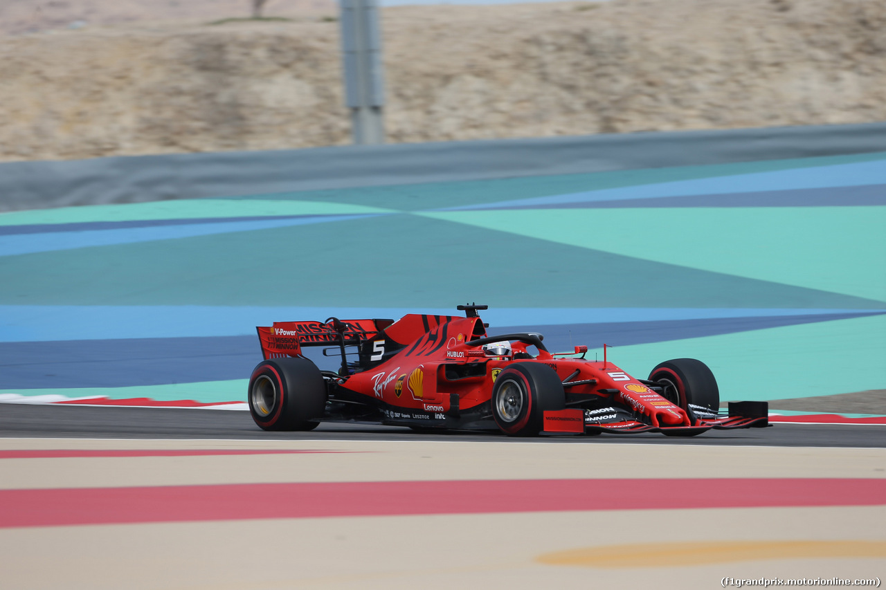 GP BAHRAIN, 30.03.2019- Prove Libere 3, Sebastian Vettel (GER) Ferrari SF90