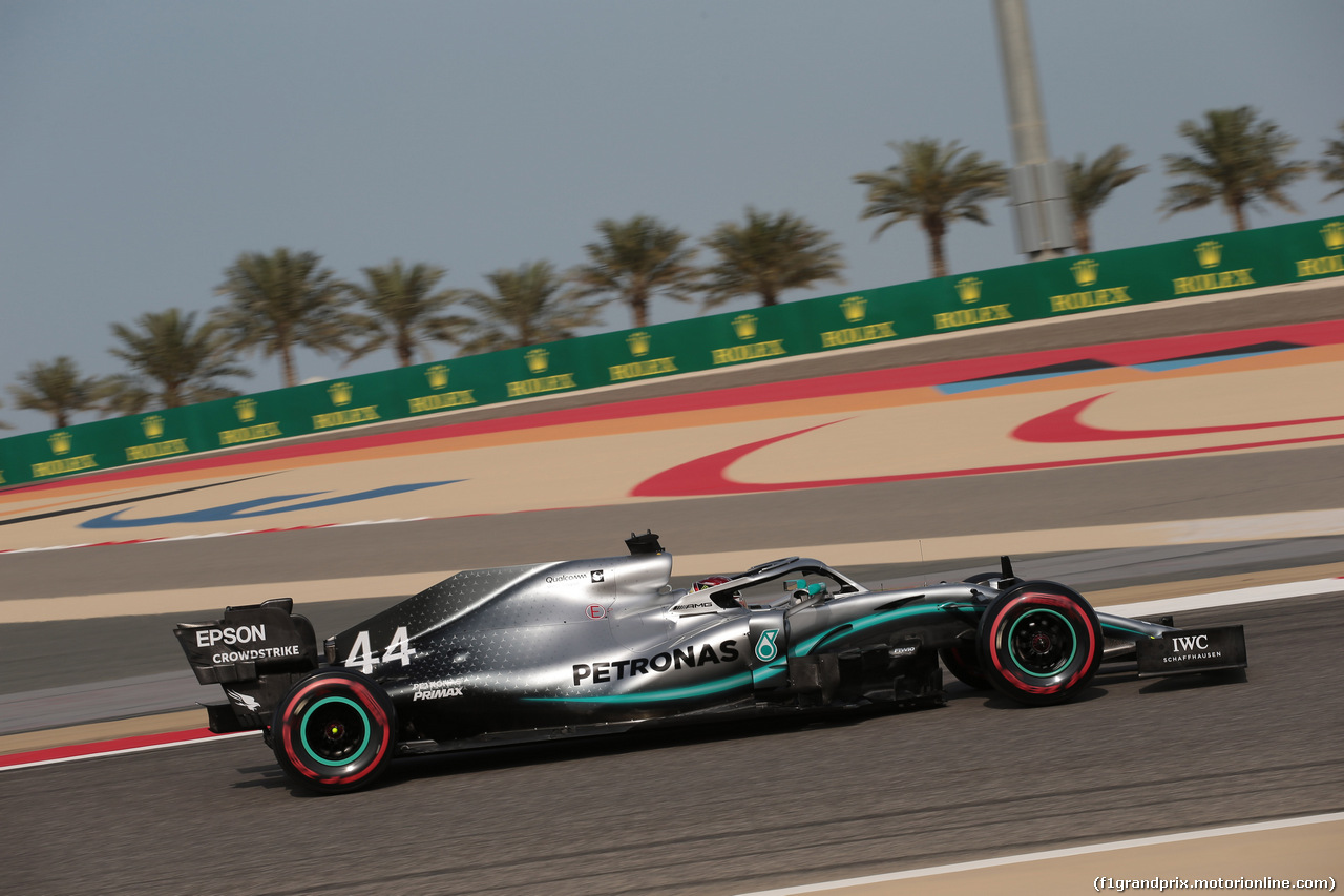 GP BAHRAIN, 30.03.2019- Prove Libere 3, Lewis Hamilton (GBR) Mercedes AMG F1 W10 EQ Power