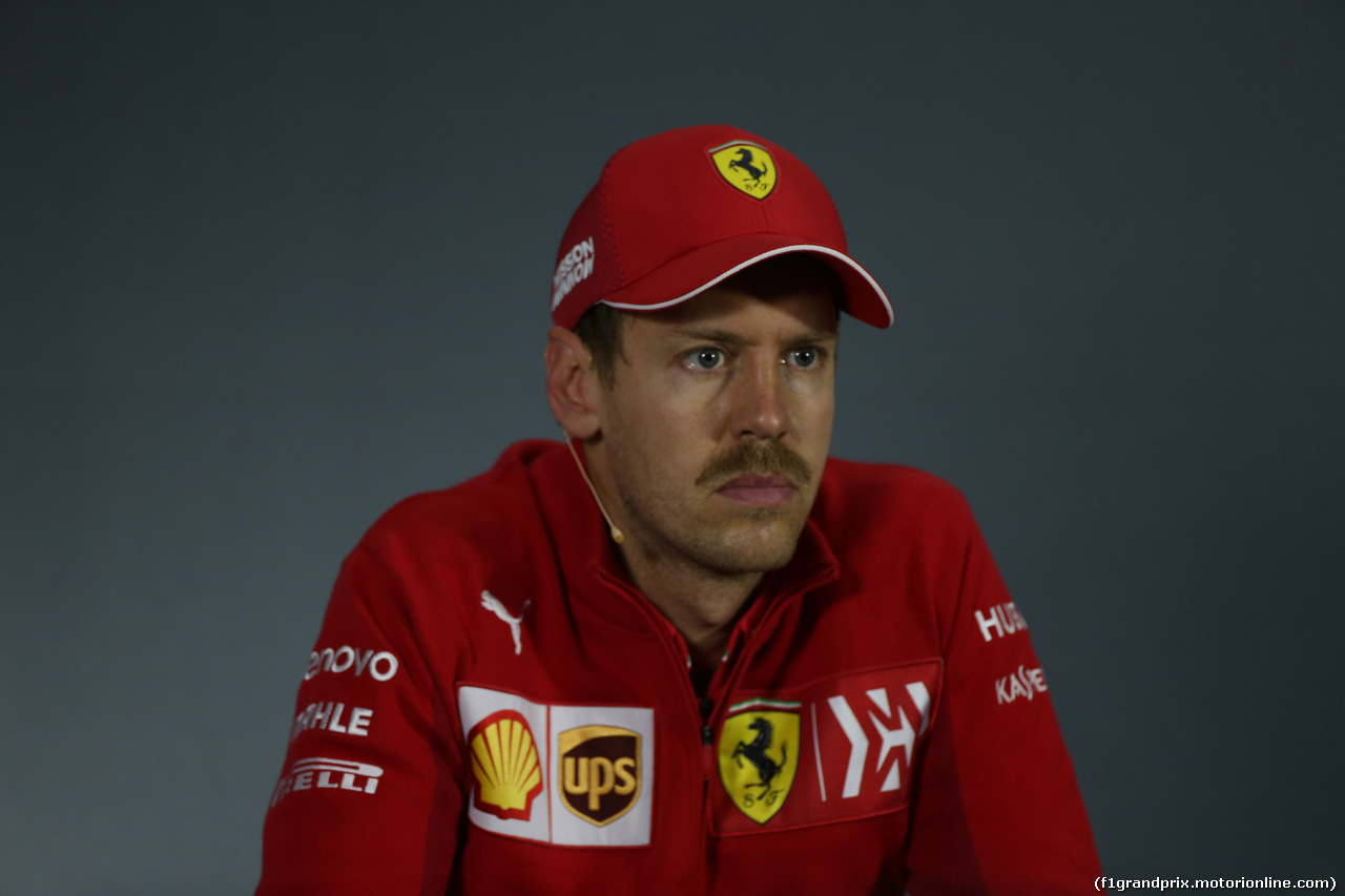 GP BAHRAIN, 30.03.2019- Official Fia press conference,  Sebastian Vettel (GER) Ferrari SF90