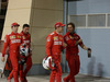 GP BAHRAIN, 30.03.2019- Qualifiche Parc ferme Sebastian Vettel (GER) Ferrari SF90 e Charles Leclerc (MON) Ferrari SF90