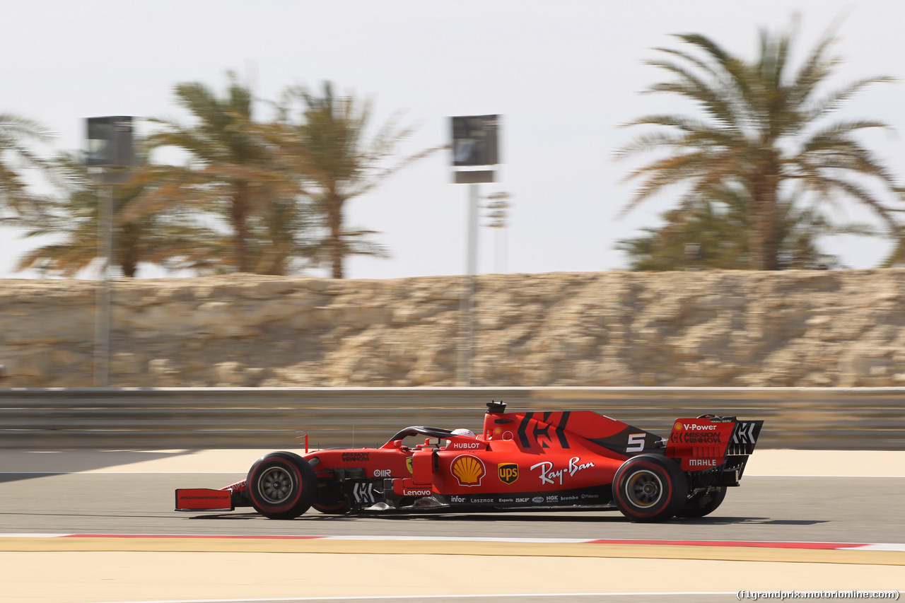 GP BAHRAIN, 29.03.2019- Prove Libere 1, Sebastian Vettel (GER) Ferrari SF90