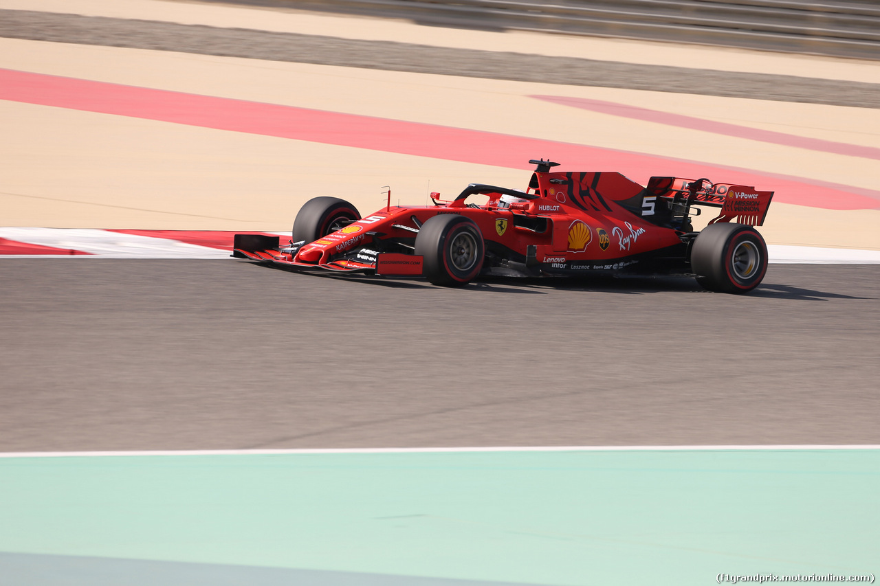 GP BAHRAIN, 29.03.2019- Prove Libere 1, Sebastian Vettel (GER) Ferrari SF90