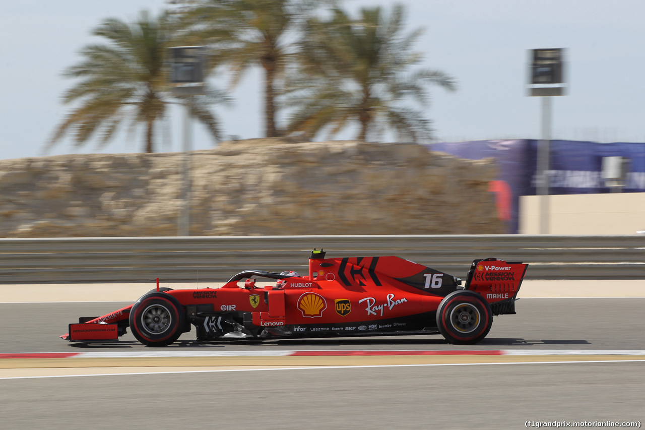 GP BAHRAIN, 29.03.2019- Prove Libere 1, Charles Leclerc (MON) Ferrari SF90