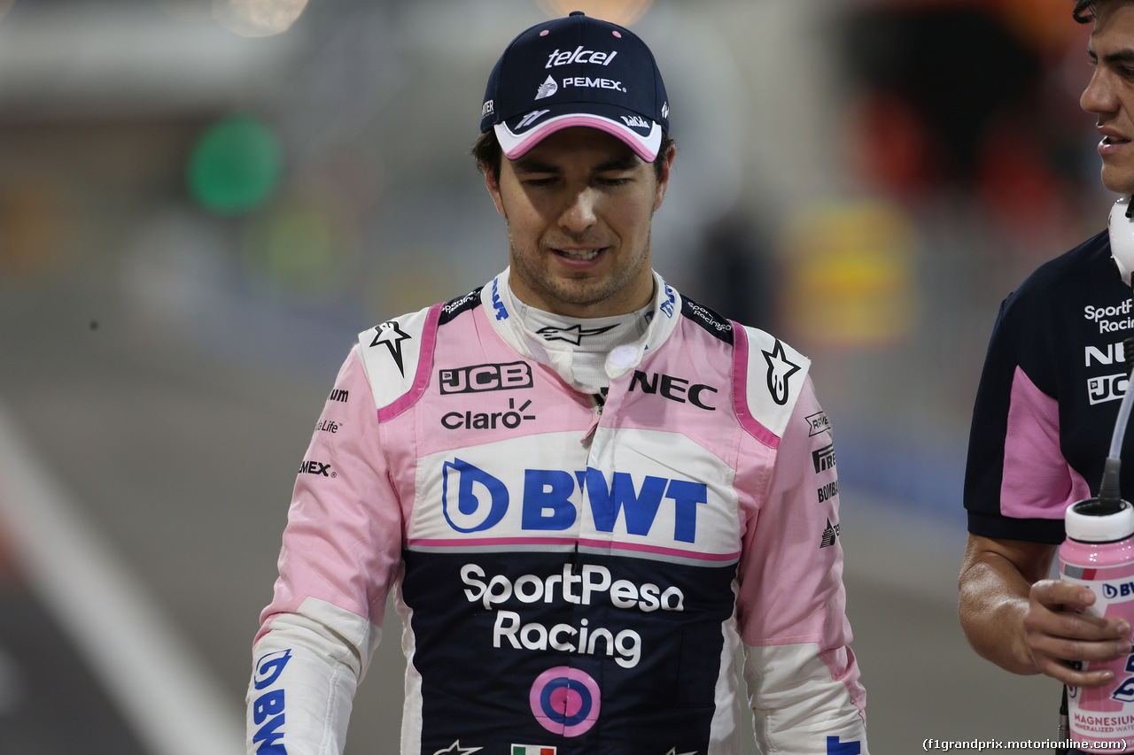 GP BAHRAIN, 29.03.2019- Prove Libere 2, Sergio Perez (MEX) Racing Point F1 RP19