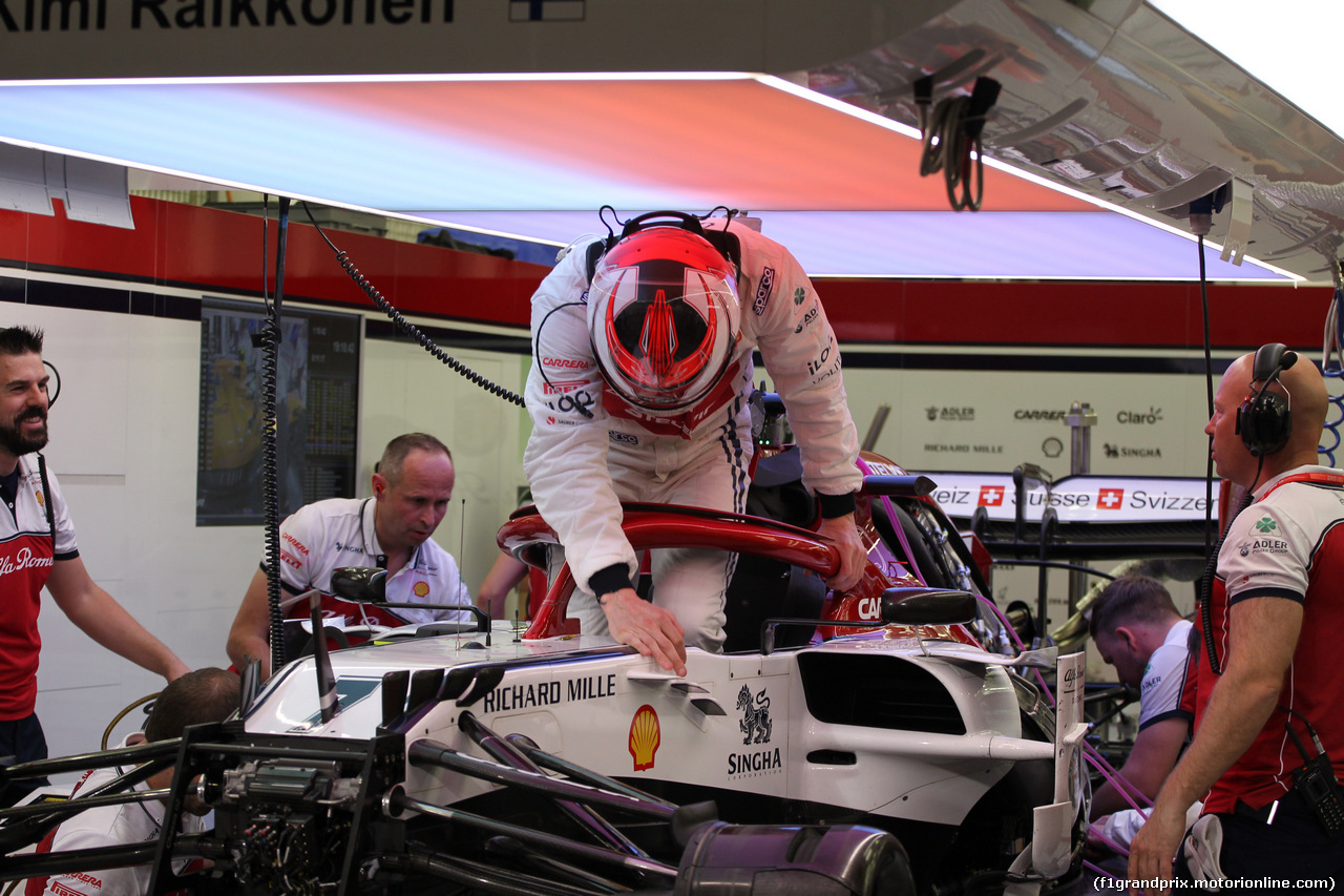 GP BAHRAIN, 29.03.2019- Prove Libere 2, Kimi Raikkonen (FIN) Alfa Romeo Racing C38