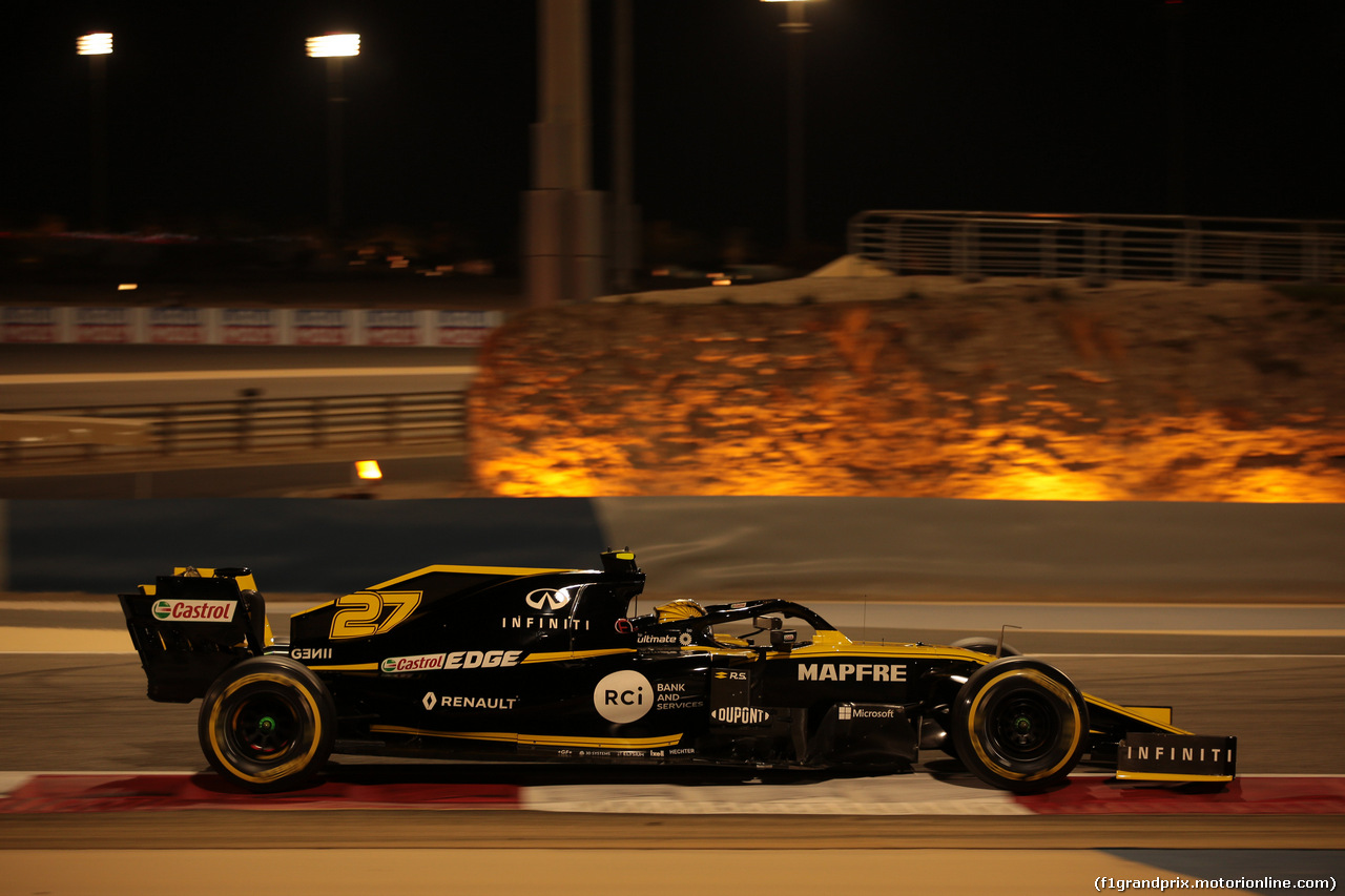 GP BAHRAIN, 29.03.2019- Prove Libere 2, Nico Hulkenberg (GER) Renault Sport F1 Team RS19