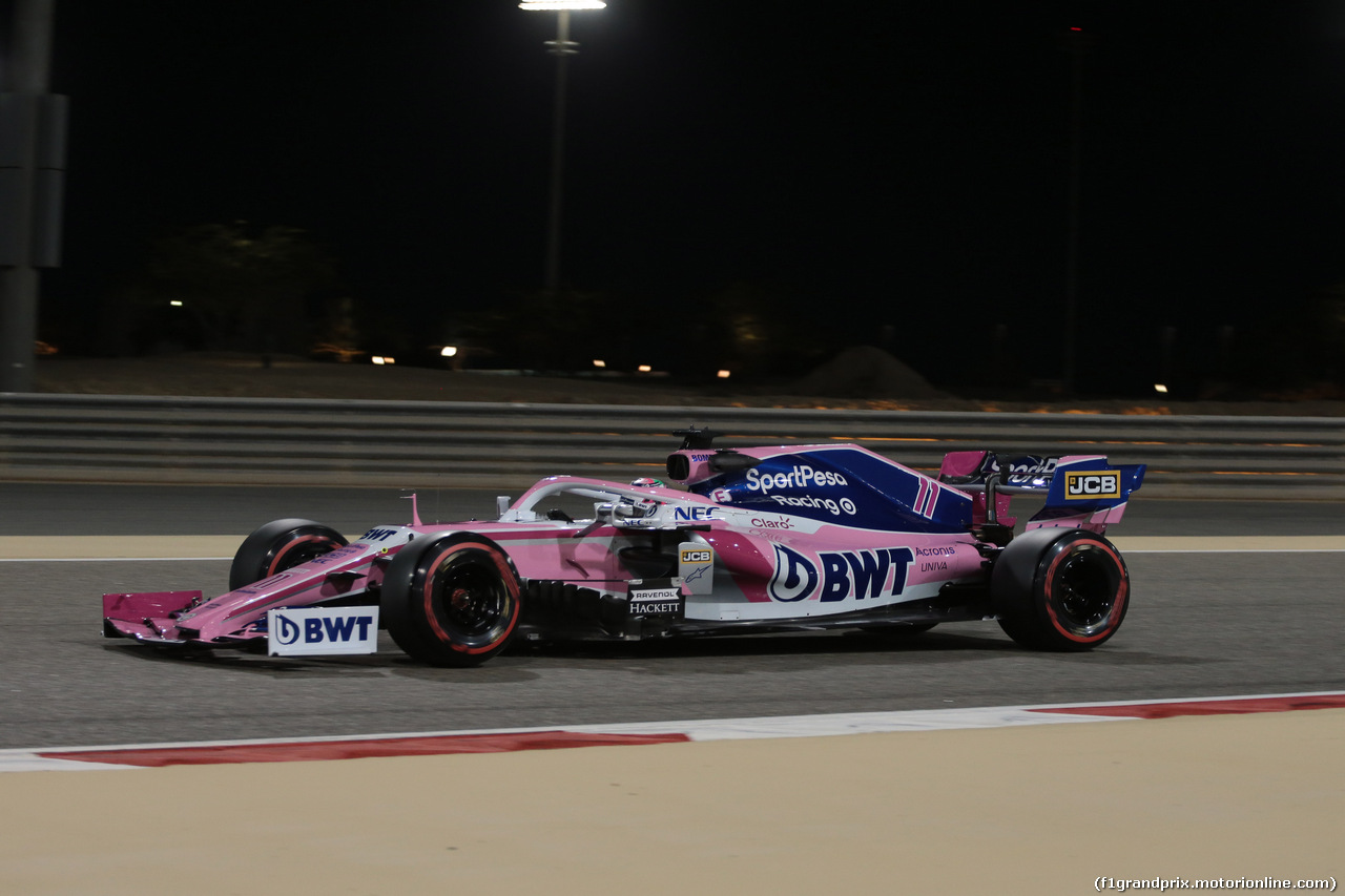 GP BAHRAIN, 29.03.2019- Prove Libere 2, Sergio Perez (MEX) Racing Point F1 RP19