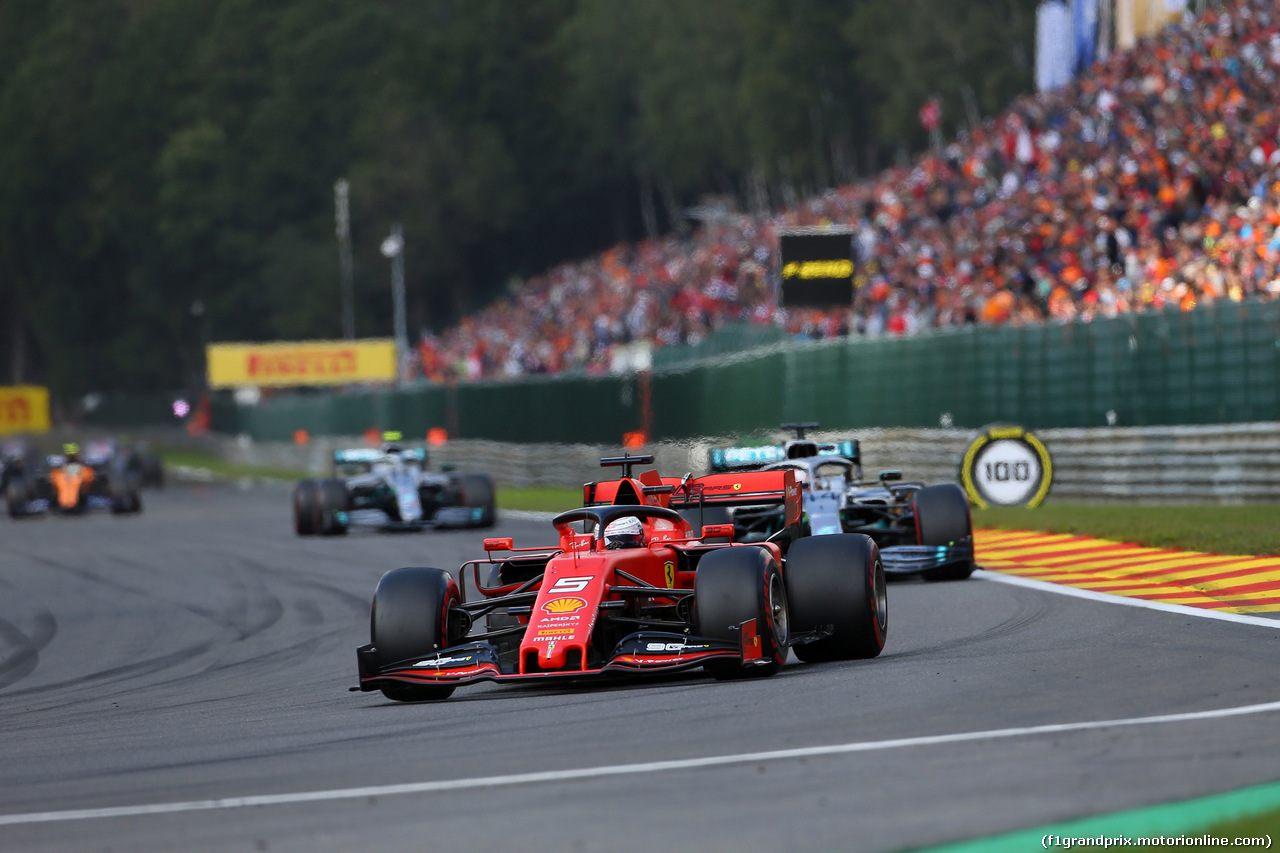 GP BELGIO, 01.09.2019 - Gara, Sebastian Vettel (GER) Ferrari SF90