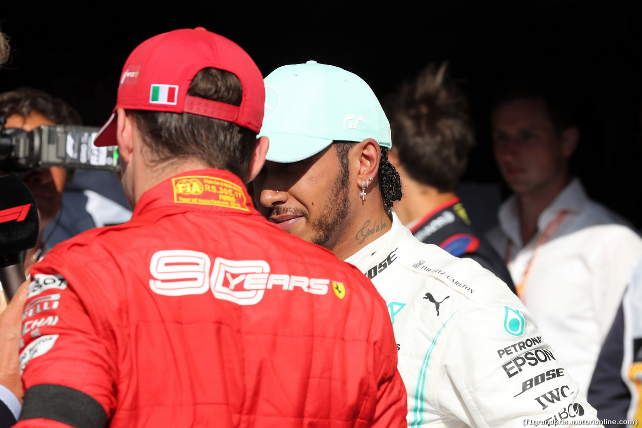 GP BELGIO, 01.09.2019 - Gara, Charles Leclerc (MON) Ferrari SF90 vincitore e 2nd place Lewis Hamilton (GBR) Mercedes AMG F1 W10