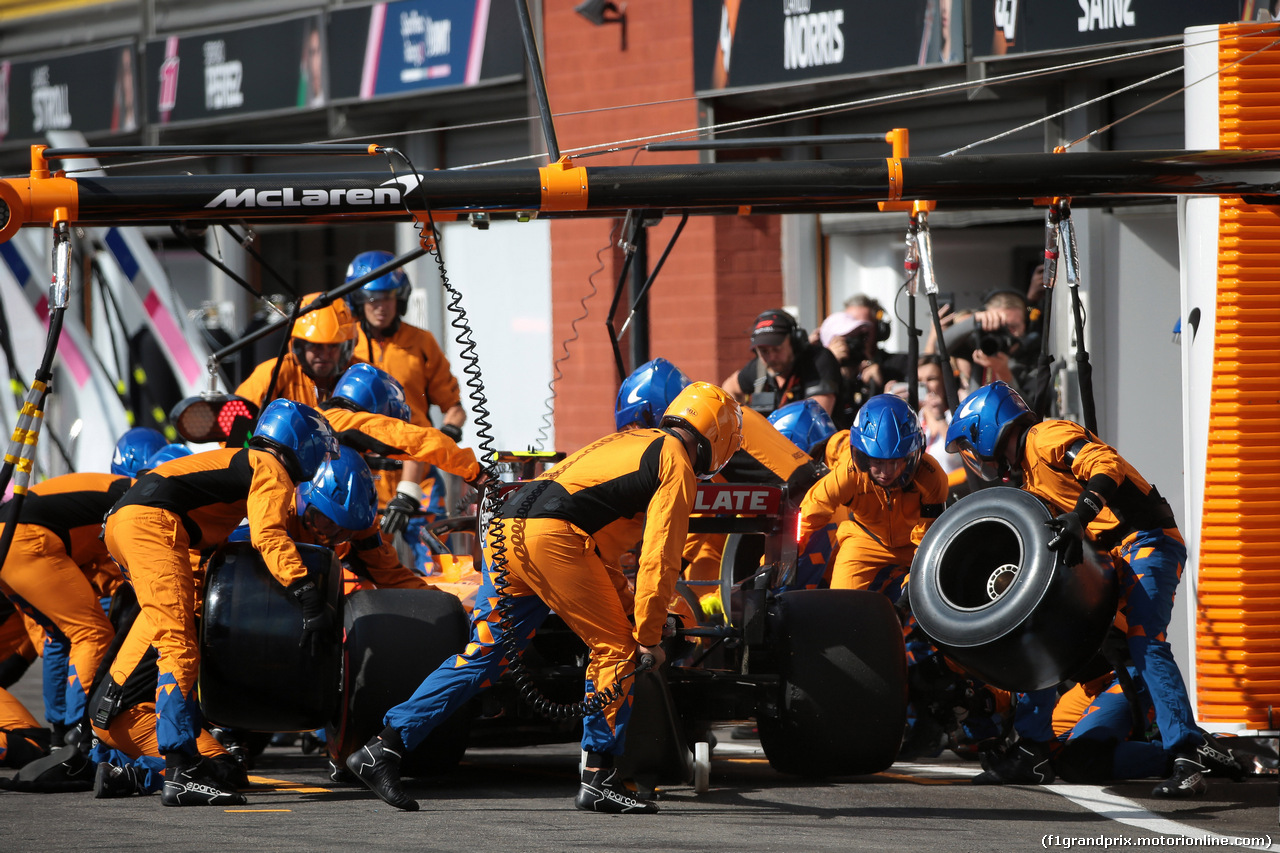 GP BELGIO, 01.09.2019 - Gara, Pit stop, Lando Norris (GBR) Mclaren F1 Team MCL34