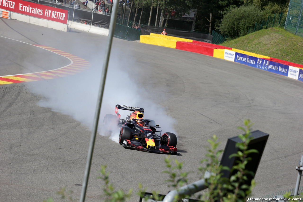 GP BELGIO, 01.09.2019 - Gara, Crash, Max Verstappen (NED) Red Bull Racing RB15