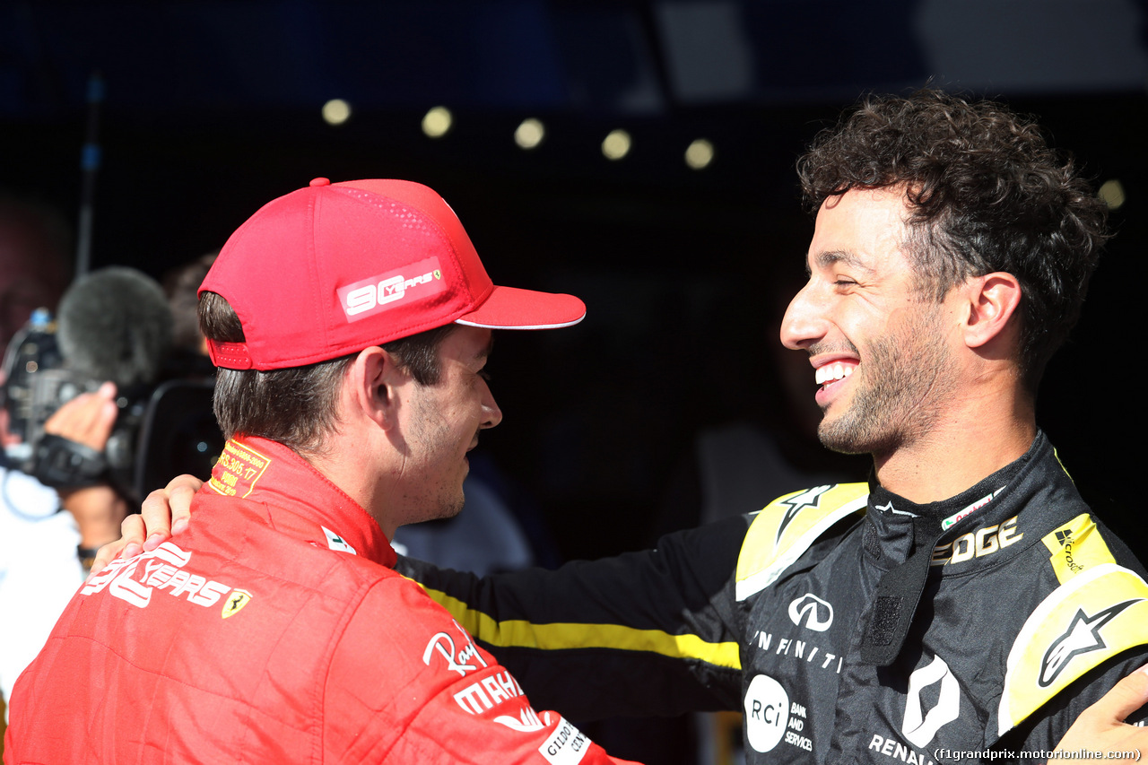 GP BELGIO, 01.09.2019 - Gara, Charles Leclerc (MON) Ferrari SF90 e Daniel Ricciardo (AUS) Renault Sport F1 Team RS19