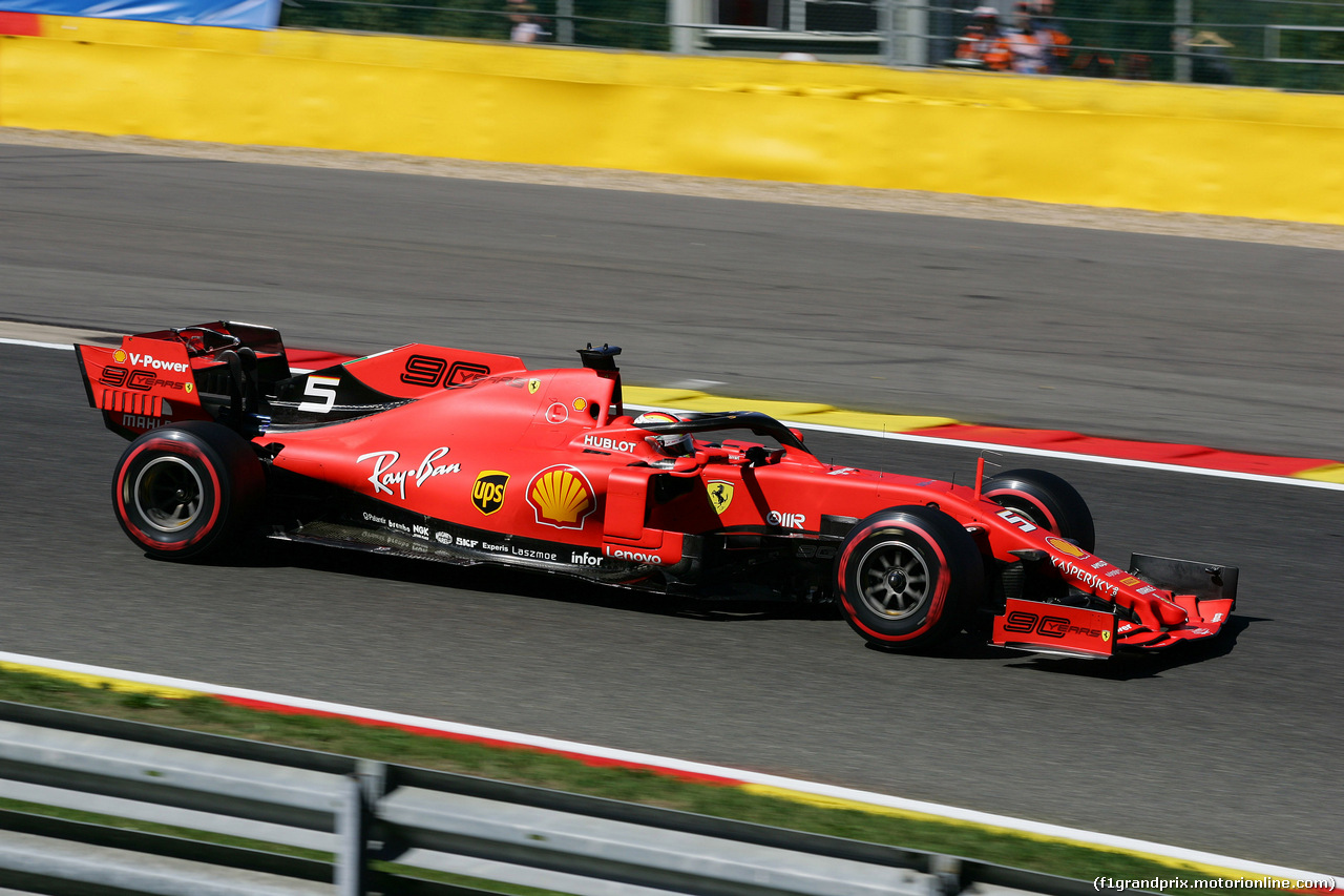 GP BELGIO, 30.08.2019 -  Prove Libere 2, Sebastian Vettel (GER) Ferrari SF90