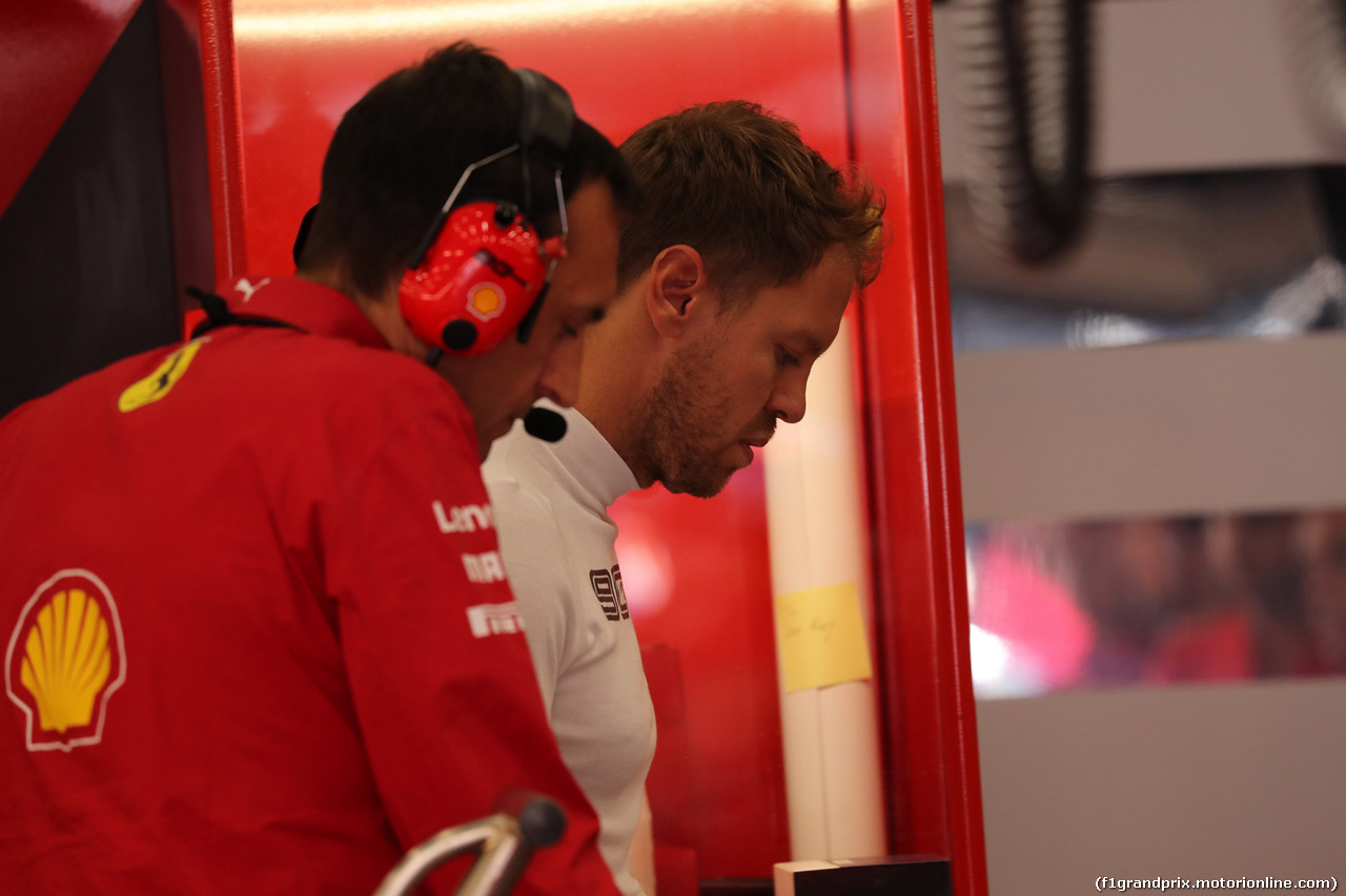 GP BELGIO, 31.08.2019 - Prove Libere 3, Riccardo Adami (ITA) Ferrari Gara Engineer e Sebastian Vettel (GER) Ferrari SF90