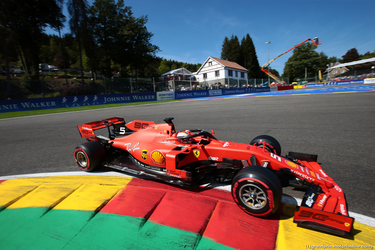 GP BELGIO, 31.08.2019 - Prove Libere 3, Sebastian Vettel (GER) Ferrari SF90