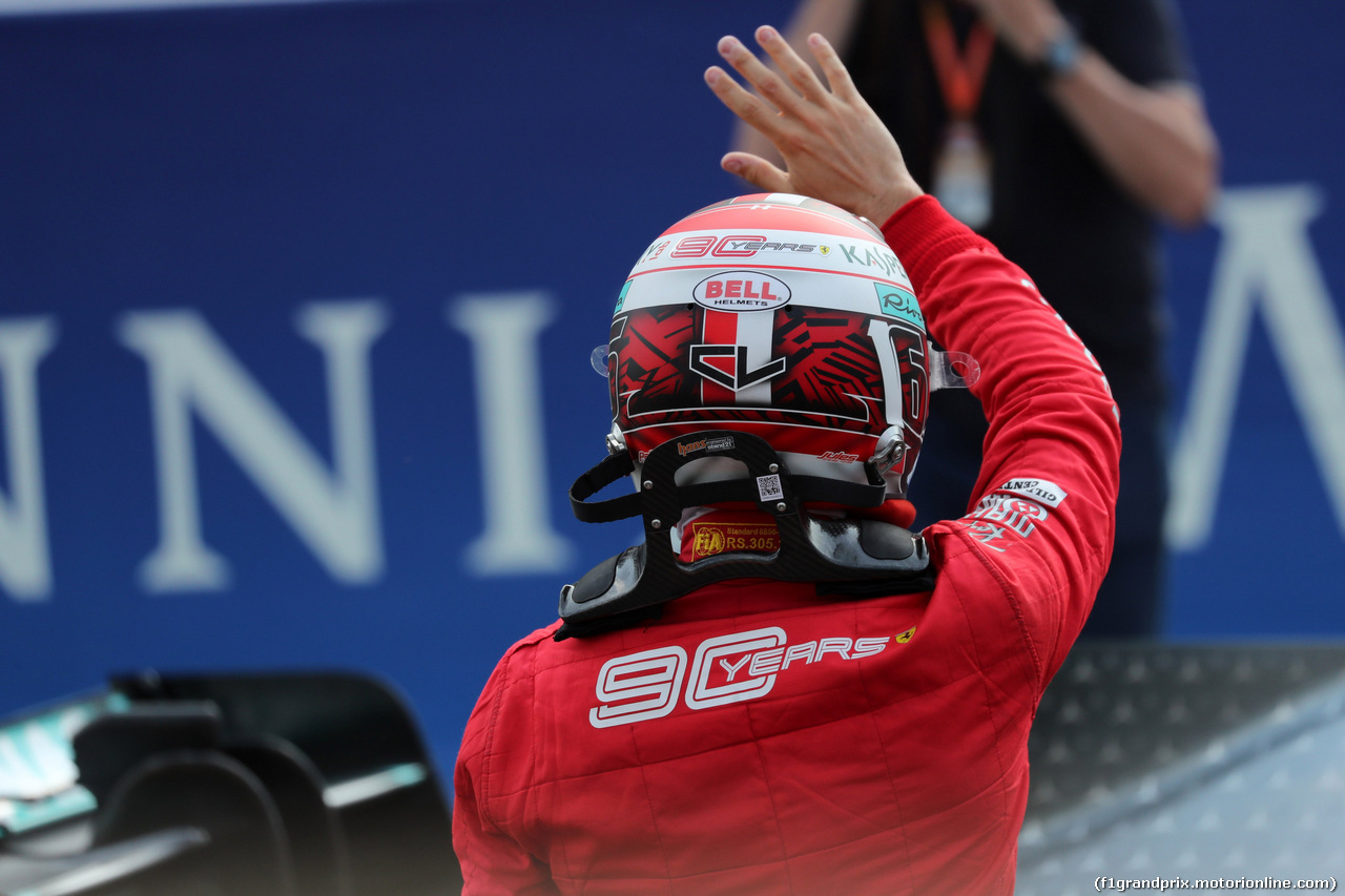 GP BELGIO, 31.08.2019 - Qualifiche, Charles Leclerc (MON) Ferrari SF90 pole position