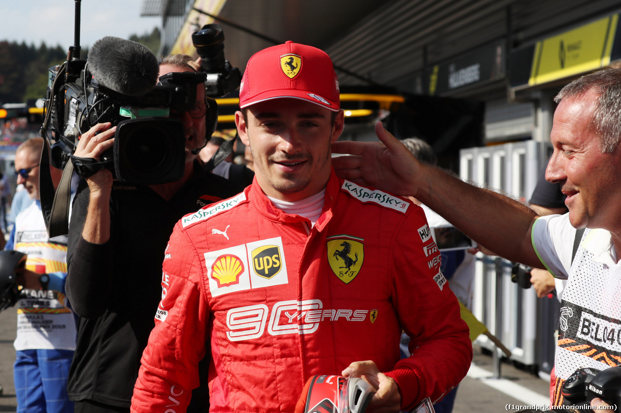 GP BELGIO, 31.08.2019 - Qualifiche, Charles Leclerc (MON) Ferrari SF90 pole position
