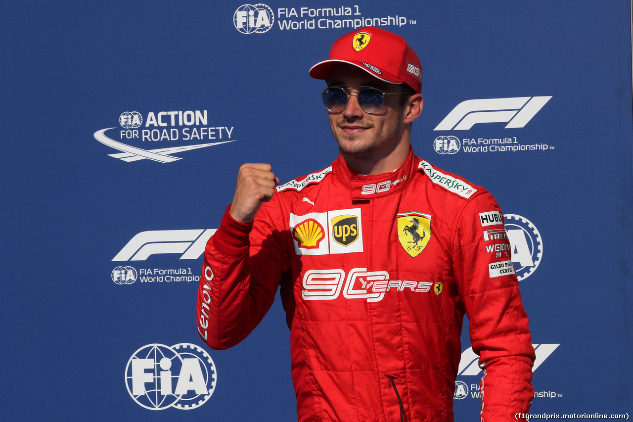 GP BELGIO, 31.08.2019 - Qualifiche, Charles Leclerc (MON) Ferrari SF90 pole position
