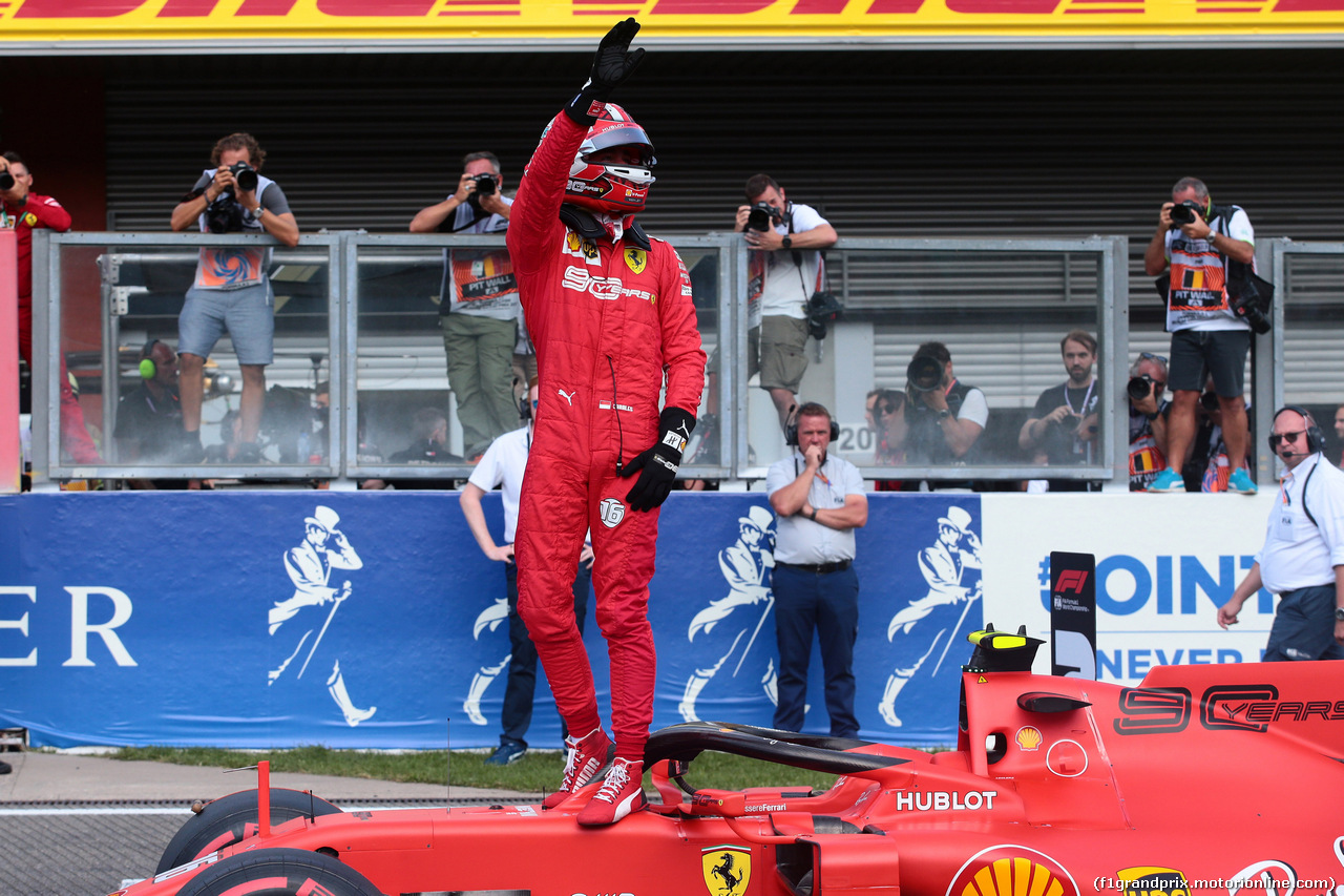 GP BELGIO, 31.08.2019 - Qualifiche, Charles Leclerc (MON) Ferrari SF90 pole position