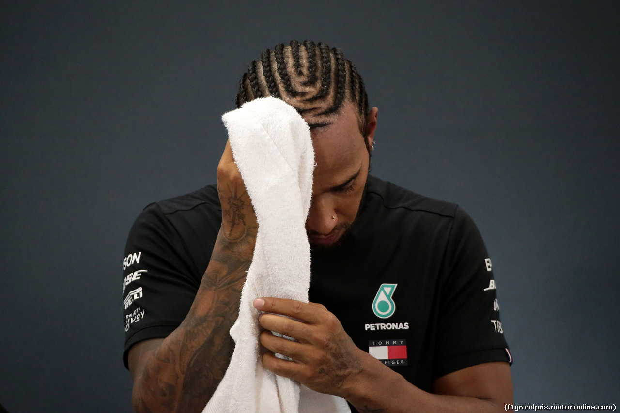 GP BELGIO, 31.08.2019 - Qualifiche, Conferenza Stampa, Lewis Hamilton (GBR) Mercedes AMG F1 W10