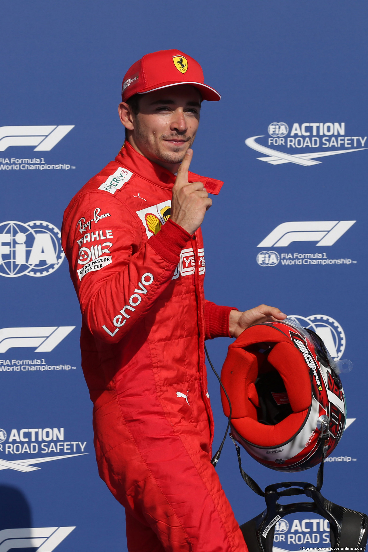 GP BELGIO, 31.08.2019 - Qualifiche, Charles Leclerc (MON) Ferrari SF90 pole position