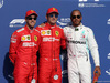 GP BELGIO, 31.08.2019 - Qualifiche, 2nd place Sebastian Vettel (GER) Ferrari SF90, Charles Leclerc (MON) Ferrari SF90 pole position e 3rd place Lewis Hamilton (GBR) Mercedes AMG F1 W10