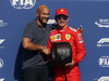GP BELGIO, 31.08.2019 - Qualifiche, Charles Leclerc (MON) Ferrari SF90 pole position with Keegan-Michael Key (USA) Actor