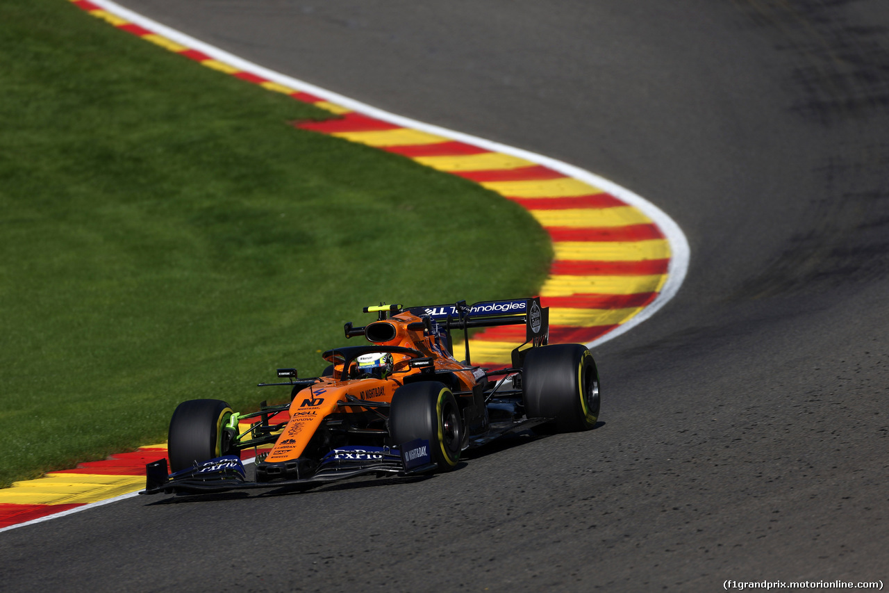 GP BELGIO, 30.08.2019 - Prove Libere 1, Lando Norris (GBR) Mclaren F1 Team MCL34