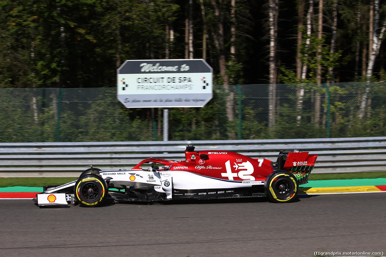 GP BELGIO, 30.08.2019 - Prove Libere 1, Kimi Raikkonen (FIN) Alfa Romeo Racing C38