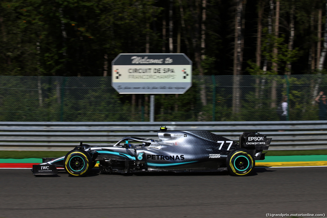 GP BELGIO, 30.08.2019 - Prove Libere 1, Valtteri Bottas (FIN) Mercedes AMG F1 W010