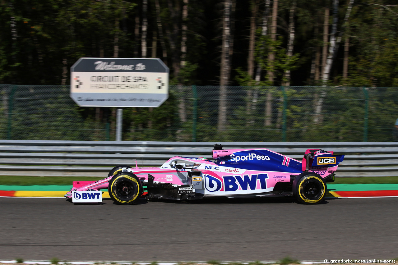 GP BELGIO, 30.08.2019 - Prove Libere 1, Sergio Perez (MEX) Racing Point F1 Team RP19