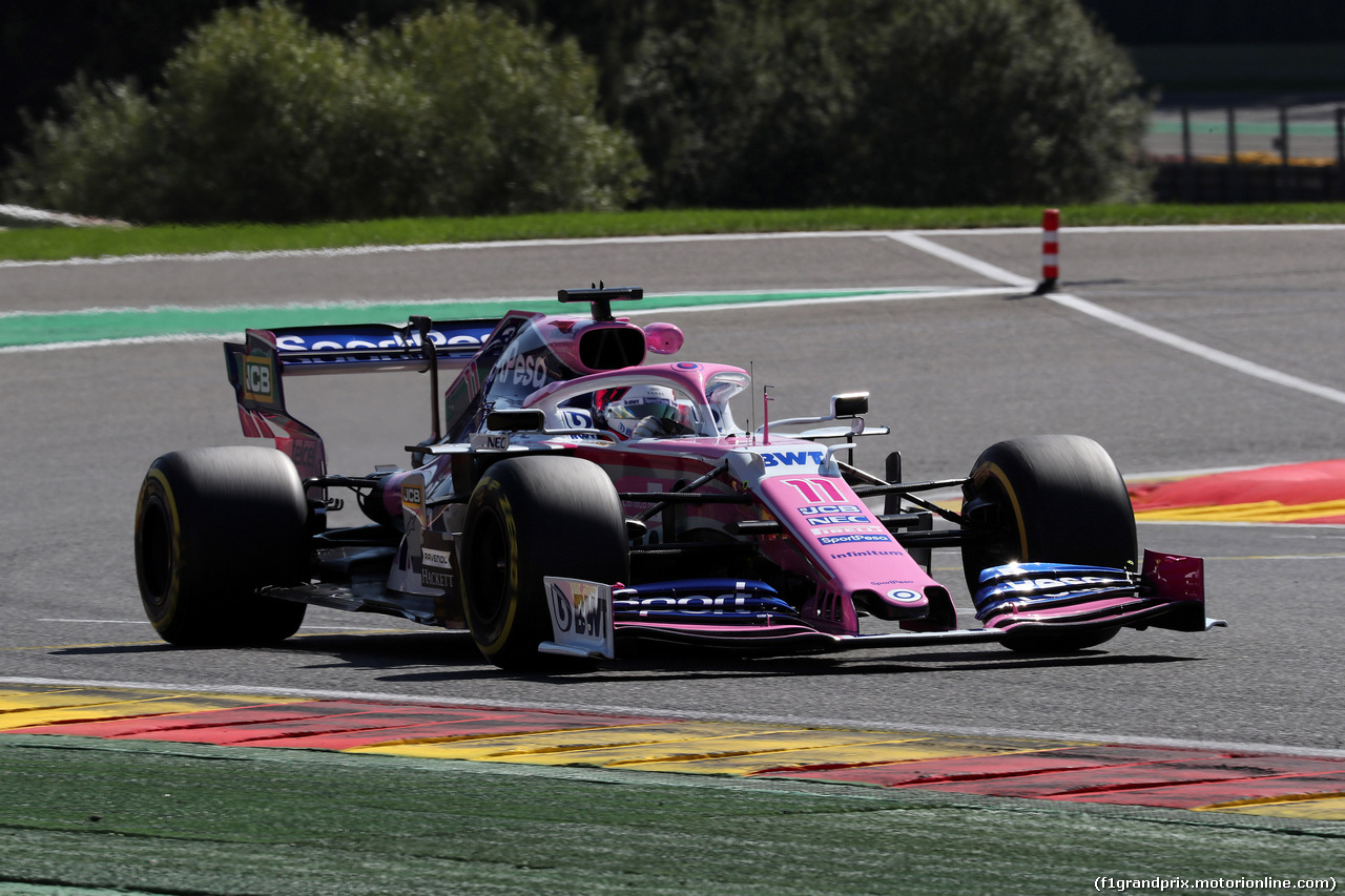 GP BELGIO, 30.08.2019 -  Prove Libere 2, Sergio Perez (MEX) Racing Point F1 Team RP19