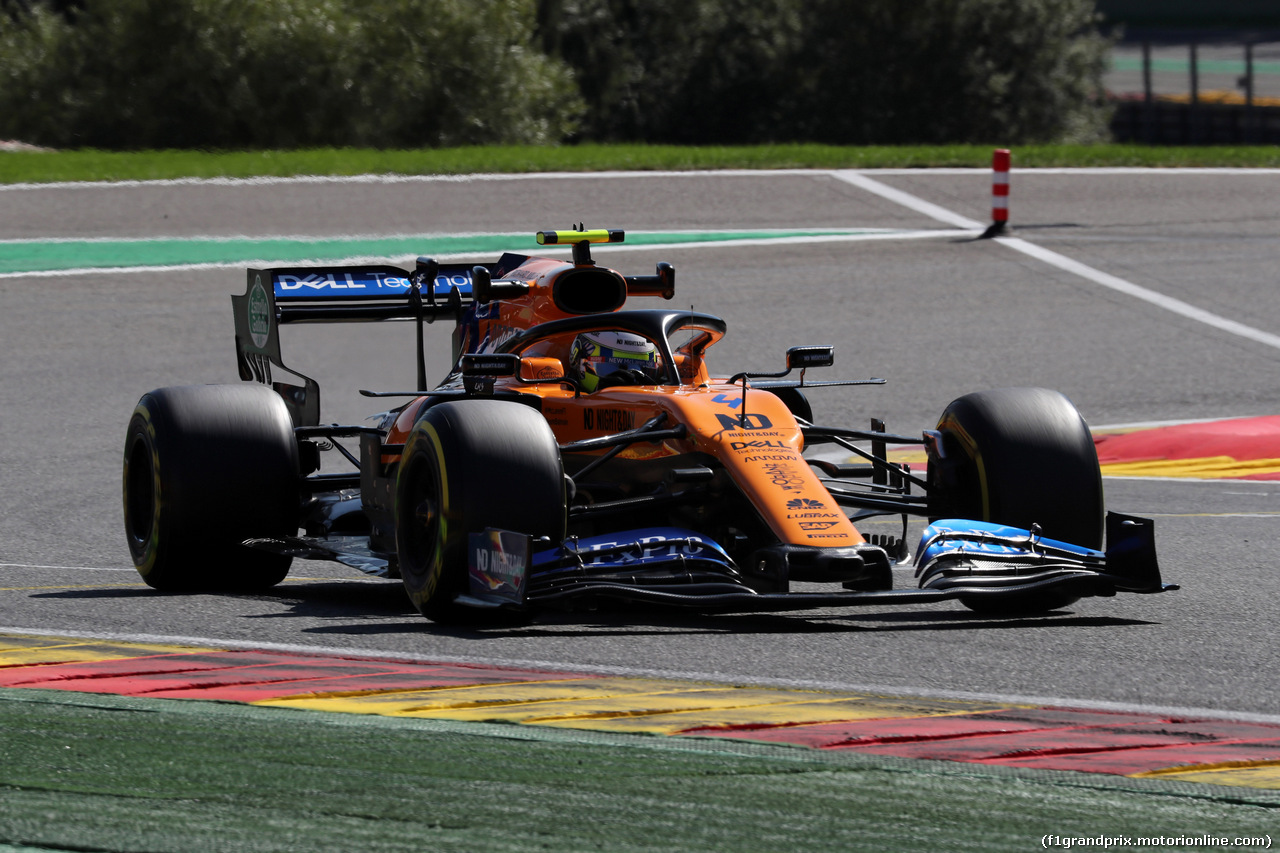 GP BELGIO, 30.08.2019 -  Prove Libere 2, Lando Norris (GBR) Mclaren F1 Team MCL34