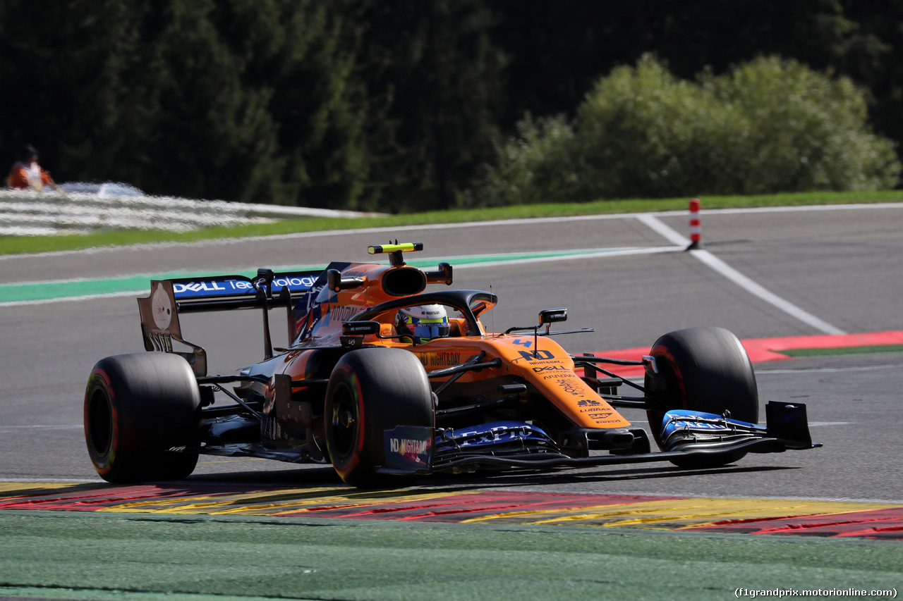 GP BELGIO, 30.08.2019 -  Prove Libere 2, Lando Norris (GBR) Mclaren F1 Team MCL34