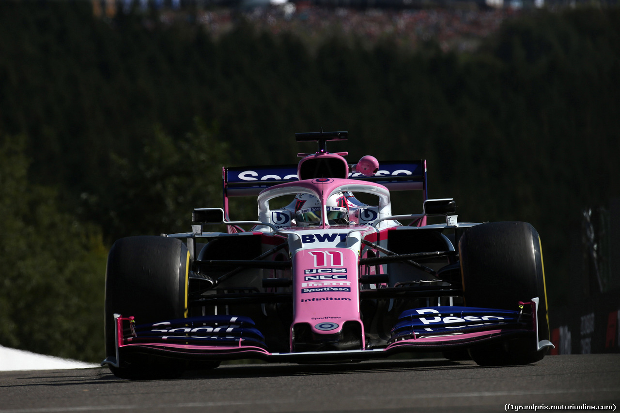 GP BELGIO, 30.08.2019 -  Prove Libere 2, Sergio Perez (MEX) Racing Point F1 Team RP19