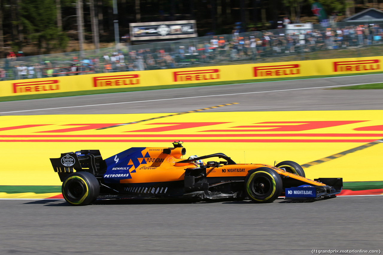 GP BELGIO, 30.08.2019 -  Prove Libere 2, Lando Norris (GBR) Mclaren F1 Team MCL34