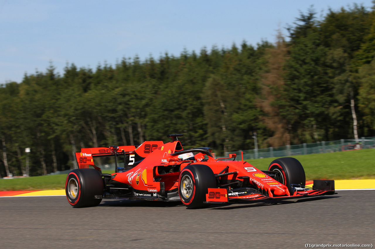 GP BELGIO, 30.08.2019 -  Prove Libere 2, Sebastian Vettel (GER) Ferrari SF90