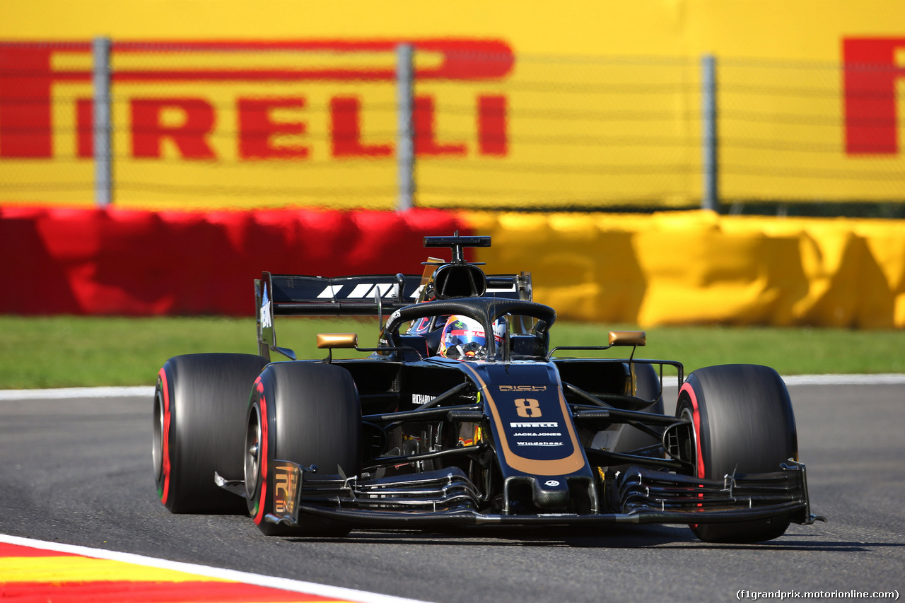 GP BELGIO, 30.08.2019 -  Prove Libere 2, Romain Grosjean (FRA) Haas F1 Team VF-19