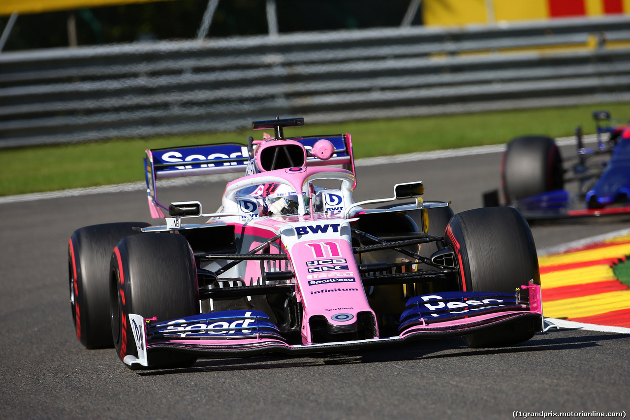 GP BELGIO, 30.08.2019 -  Prove Libere 2, Sergio Perez (MEX) Racing Point F1 Team RP19