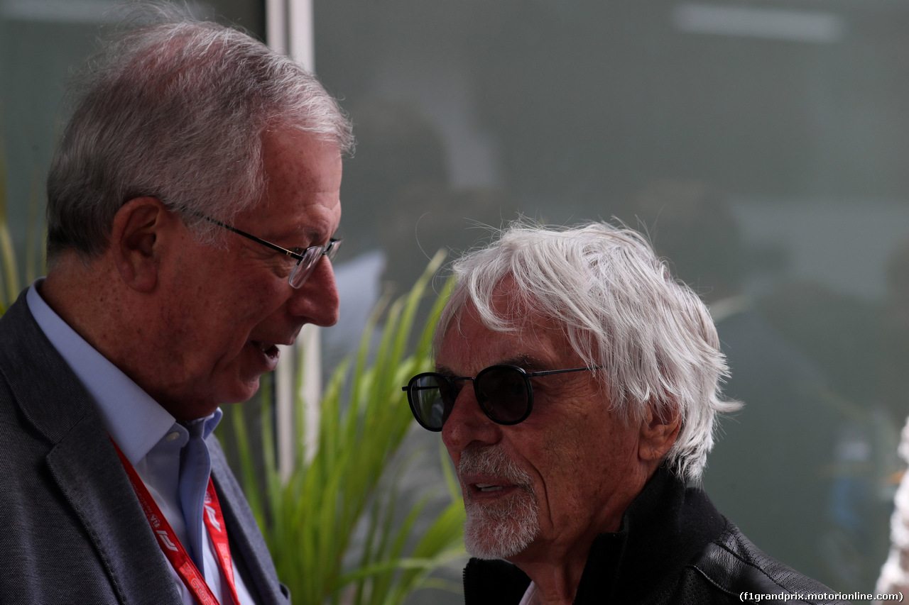 GP BRASILE, 17.11.2019 - (L-R) Tamas Rohonyi (BRA) GP Brasil promotor e Bernie Ecclestone (GBR)