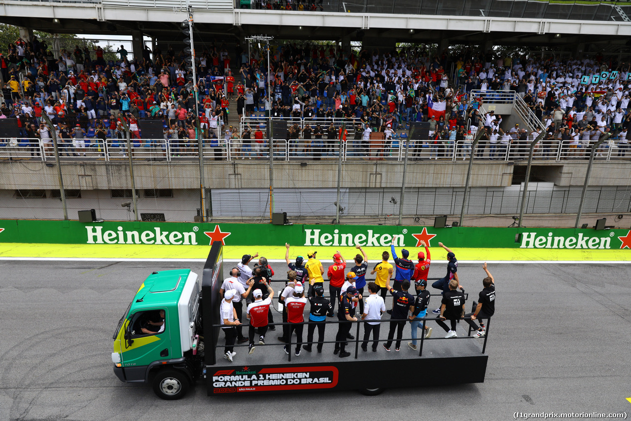 GP BRASILE, 17.11.2019 - Drivers parade