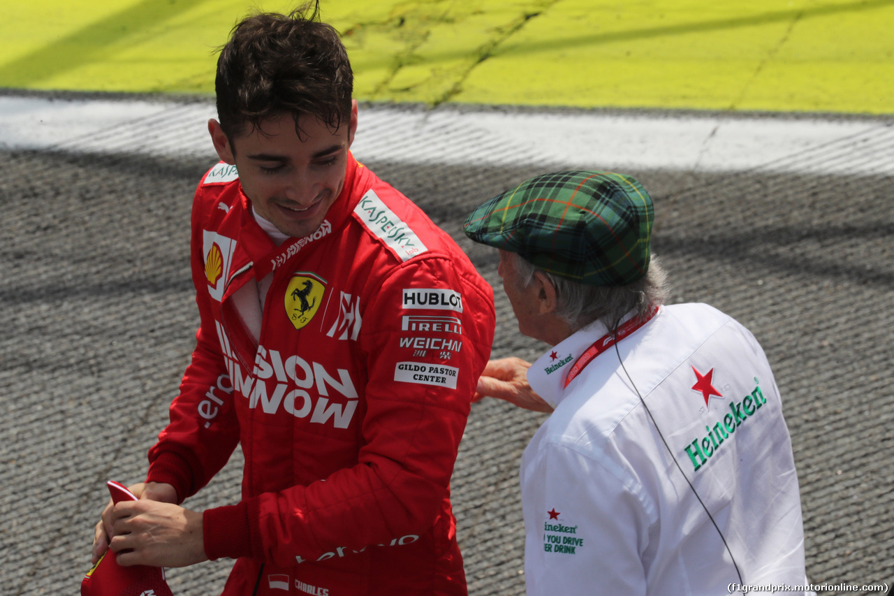GP BRASILE, 17.11.2019 - Gara, Charles Leclerc (MON) Ferrari SF90 e Sir Jackie Stewart (GBR)