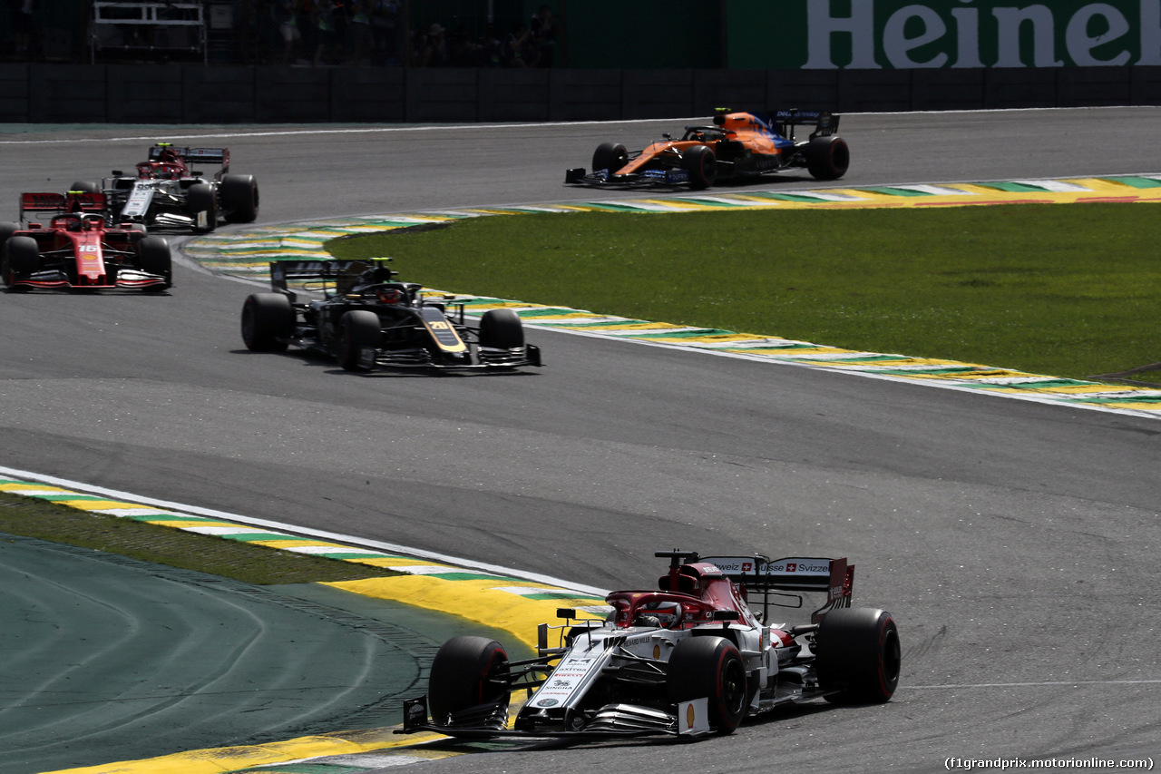 GP BRASILE, 17.11.2019 - Gara, Kimi Raikkonen (FIN) Alfa Romeo Racing C38