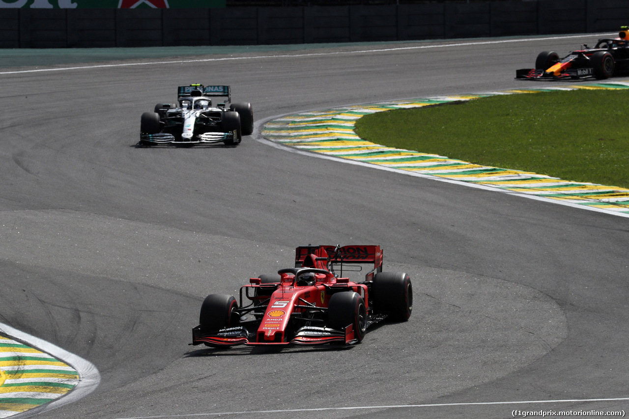 GP BRASILE, 17.11.2019 - Gara, Sebastian Vettel (GER) Ferrari SF90