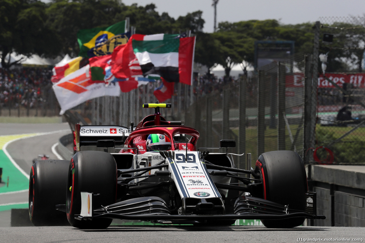 GP BRASILE, 17.11.2019 - Gara, Antonio Giovinazzi (ITA) Alfa Romeo Racing C38