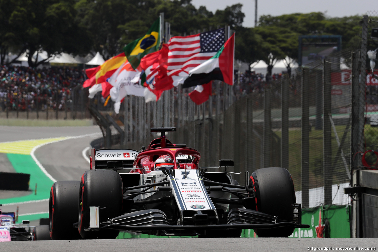 GP BRASILE, 17.11.2019 - Gara, Kimi Raikkonen (FIN) Alfa Romeo Racing C38